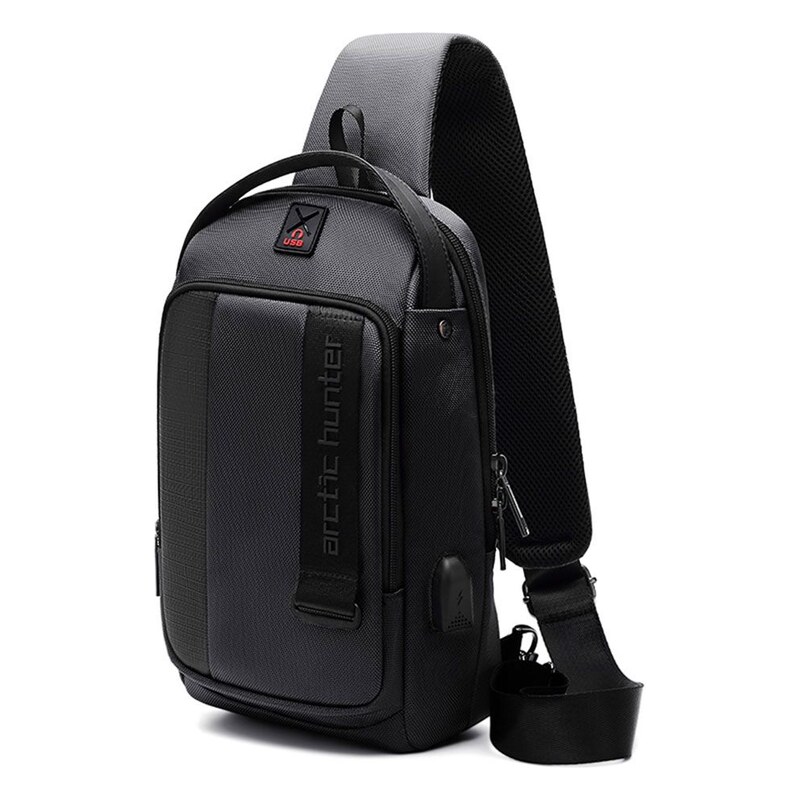 Arctic Hunter batoh přes rameno s USB Nieves Černý 5L 115025950