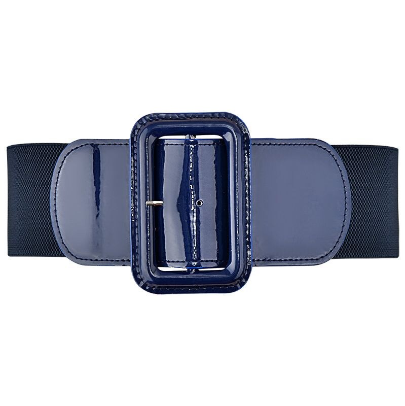 Lifestyle Dámský strečový široký lesklý pásek Casila Navy Blue 115026009