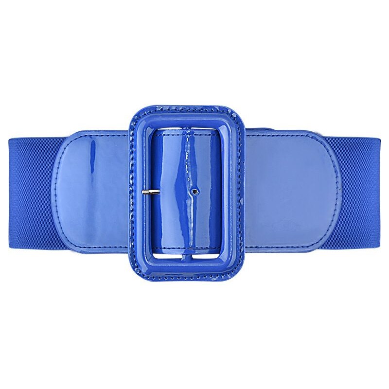 Lifestyle Dámský strečový široký lesklý pásek Casila Royal Blue 115026010