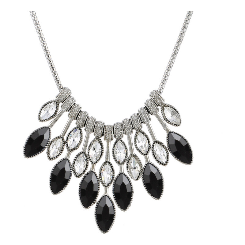 Lodestar Elegantní choker náhrdelník Night Drops Černý 115026444