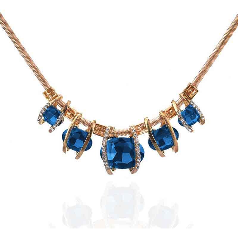 Lodestar Elegantní choker náhrdelník Royal stones modrý 115026556