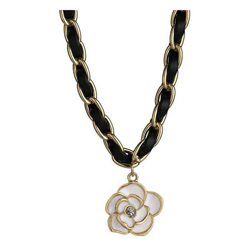 Lodestar Choker splétaný náhrdelník Bílá růže 115026563