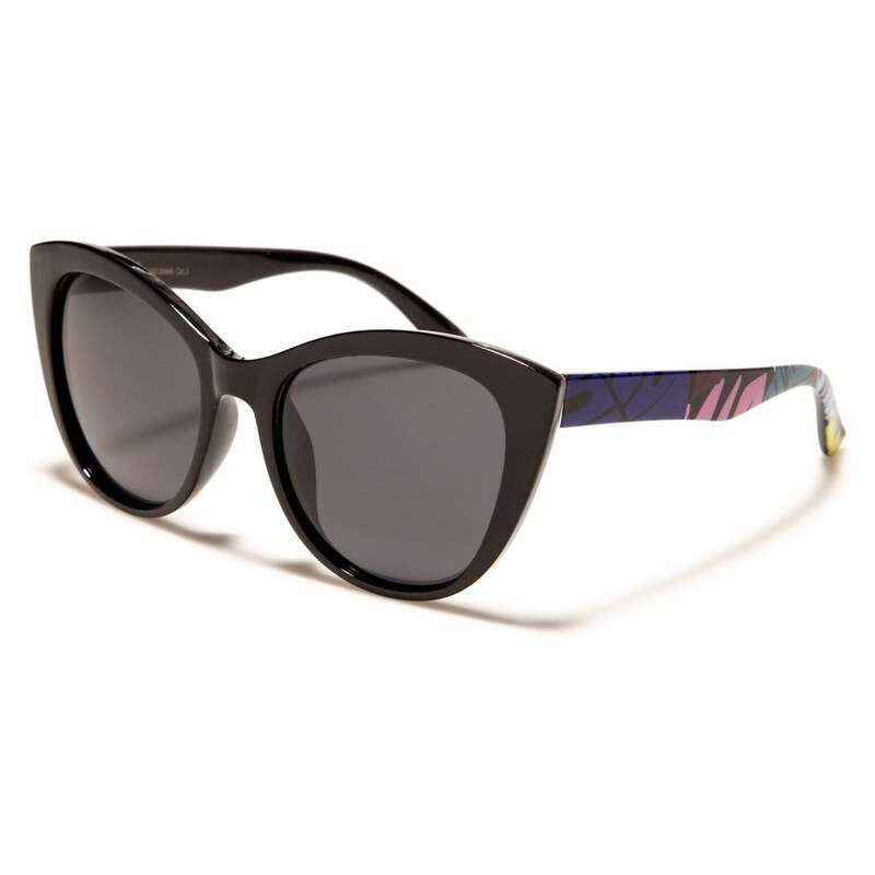 GISELLE CAT EYE dámské polarizační sluneční brýle Flower Černé 115026779