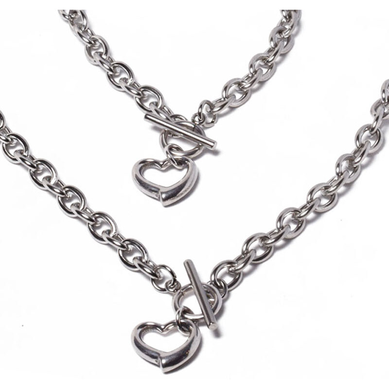 Impress Jewelry Sada z chirurgické oceli Náramek + Náhrdelník Srdíčka 115027130