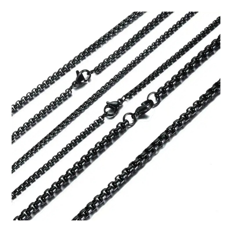 Impress Jewelry Řetízek z chirurgické oceli Black Wheels - 3-5 mm / 40 115027322
