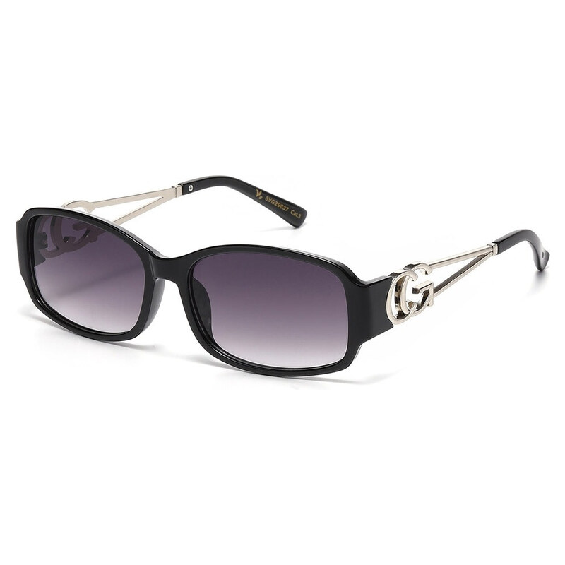 VG sunglasses VG Oval dámské sluneční brýle stříbrnočerné s kouřovými 115027598