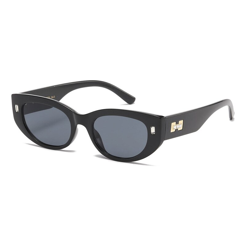 VG sunglasses VG Luxury dámské sluneční brýle s krystaly Černé kouřové 115027593