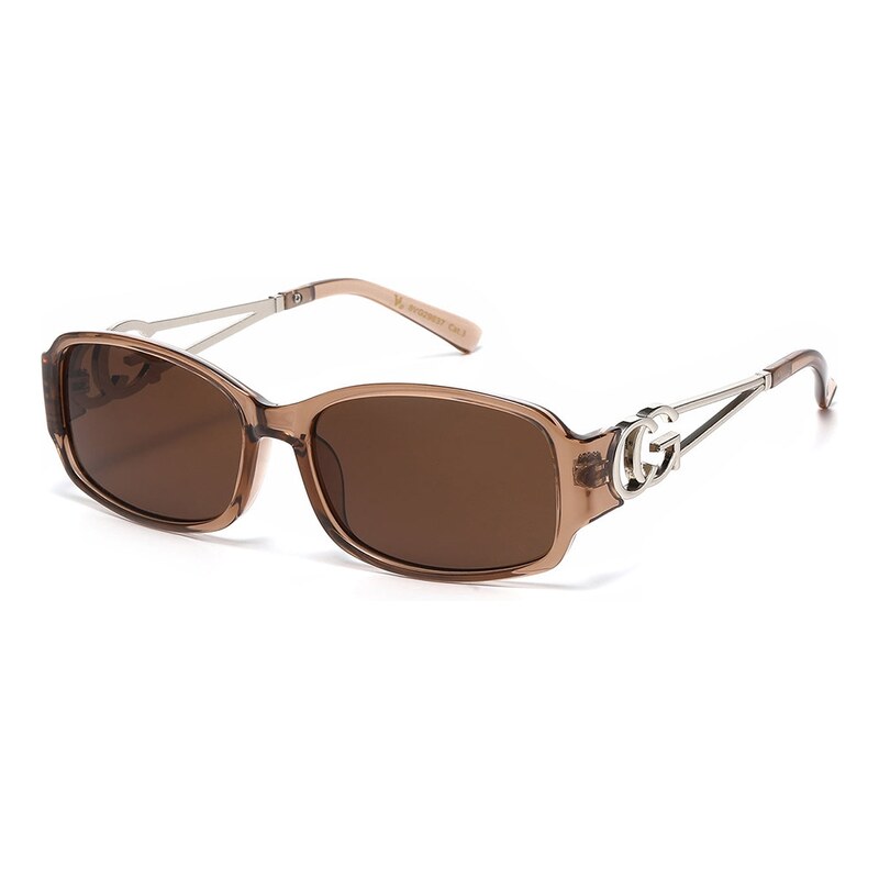 VG sunglasses VG Oval dámské sluneční brýle Hnědé s hnědými skly 115027595