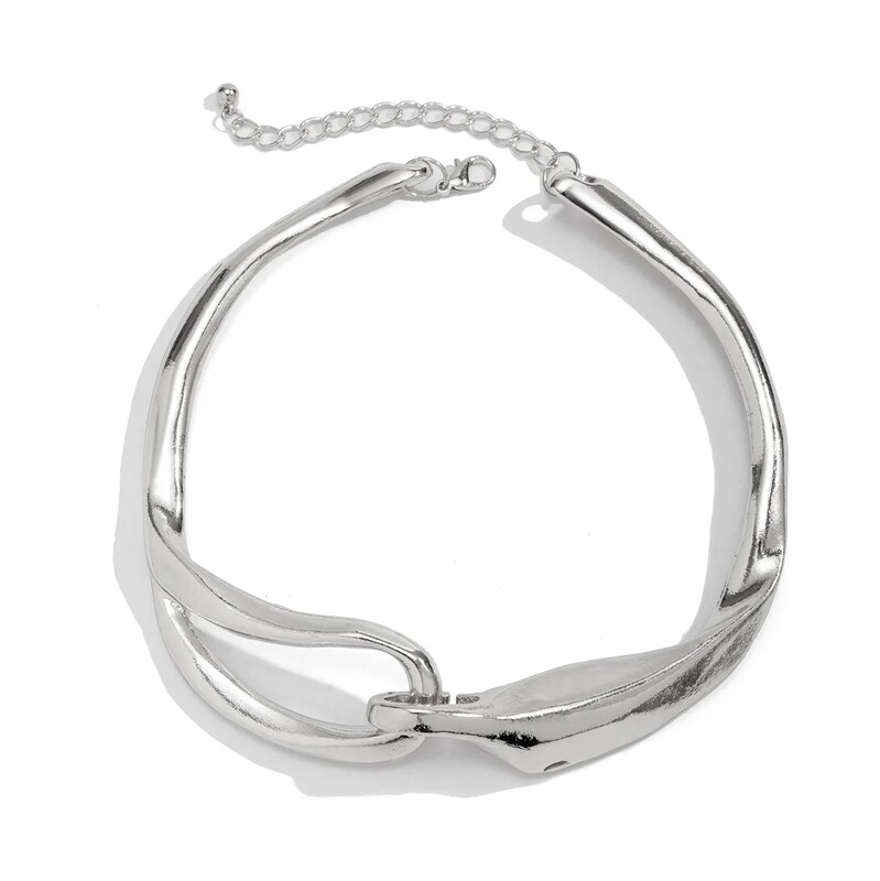 Lodestar Geometrický Choker náhrdelník Vertigo Stříbrný 115027702