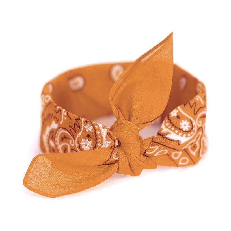 Artofpolo Bavlněný šátek Bandana 55 cm x 55 cm Oranžový 115027754