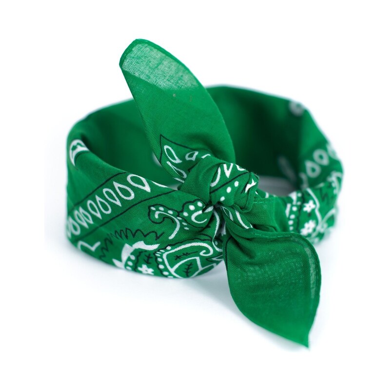 Artofpolo Bavlněný šátek Bandana 55 cm x 55 cm Zelený 115027753