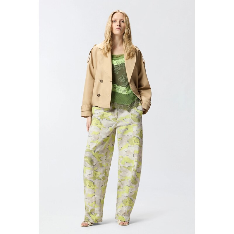 Dámský top PINKO RETROGUSTO 107606A3NLAS3 zelený