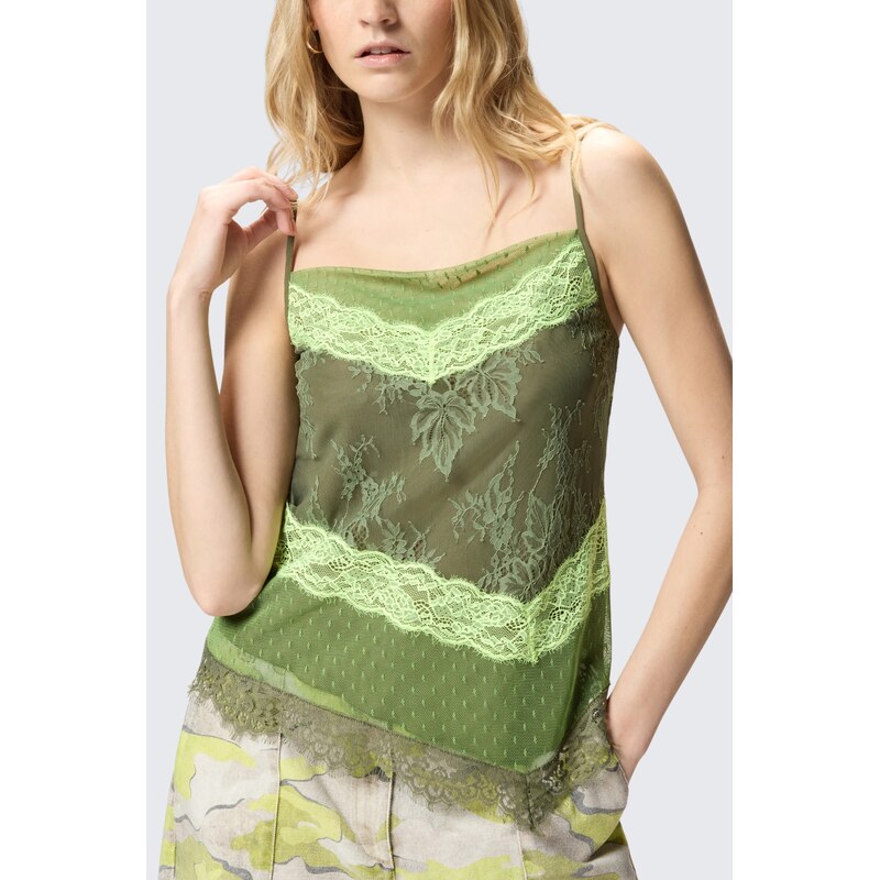 Dámský top PINKO RETROGUSTO 107606A3NLAS3 zelený