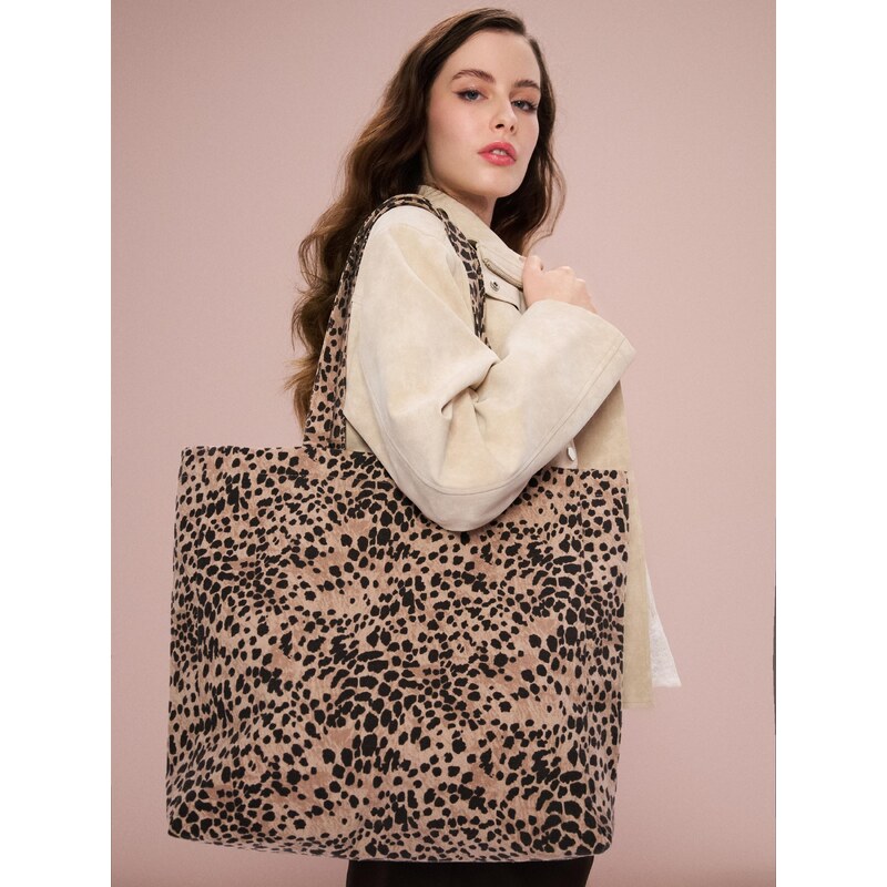 Sinsay - Taška na zip s leopardím vzorem - vícebarevná 113440964