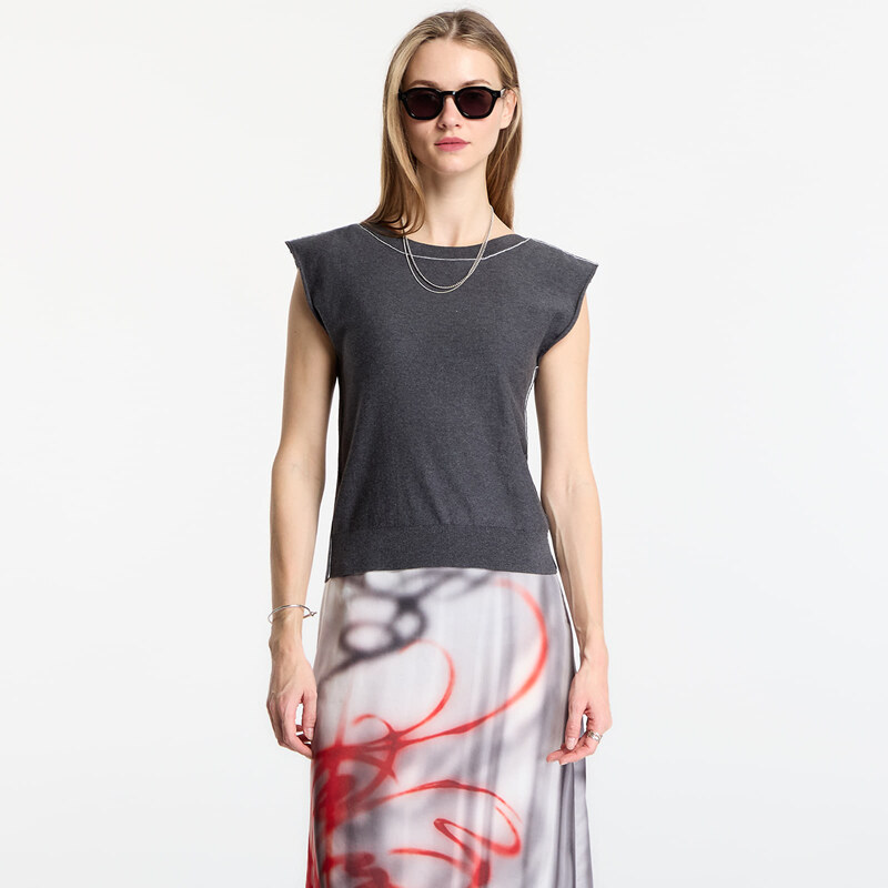 MM6 Maison Margiela Tričko MM6 Short-Sleeved Top Grey L