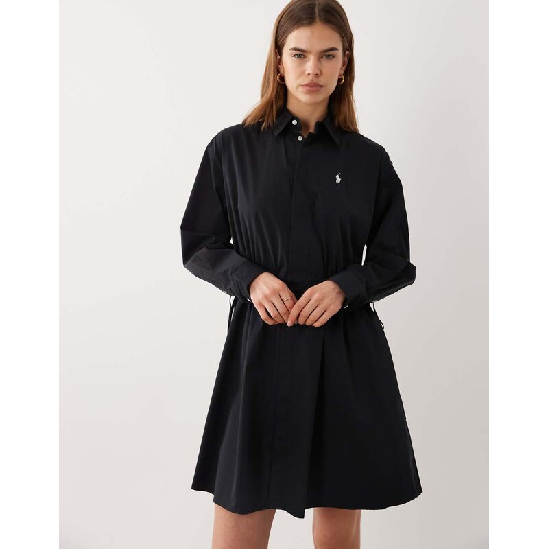 Polo Ralph Lauren longsleeve woven shirt day dress in black