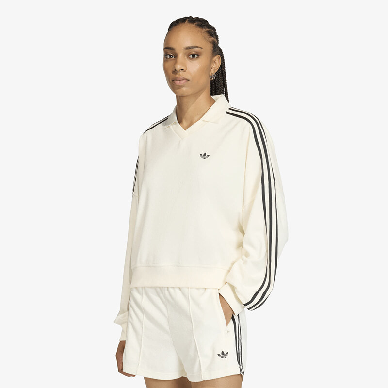 adidas Originals Tričko adidas Terry Towel V Neck Long Sleeves