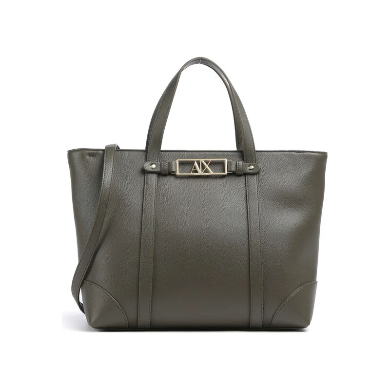 Armani Exchange kabelka shopper umělá kůže zelená