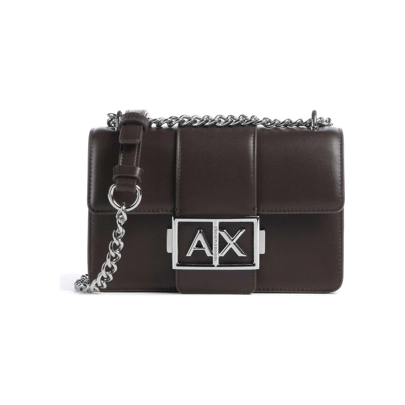 Armani Exchange Jod small crossbody kabelka tmavě hnědá
