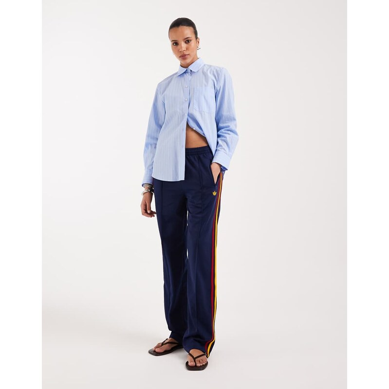 adidas Originals Firebird classic track pants in navy, red and