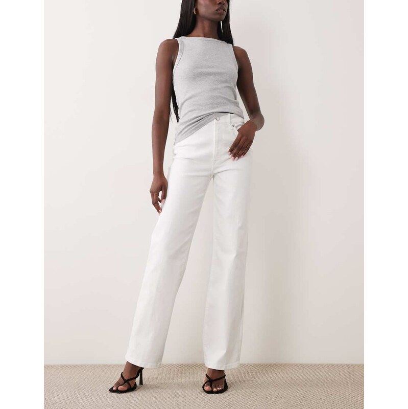 Good American good true straight jeans in white
