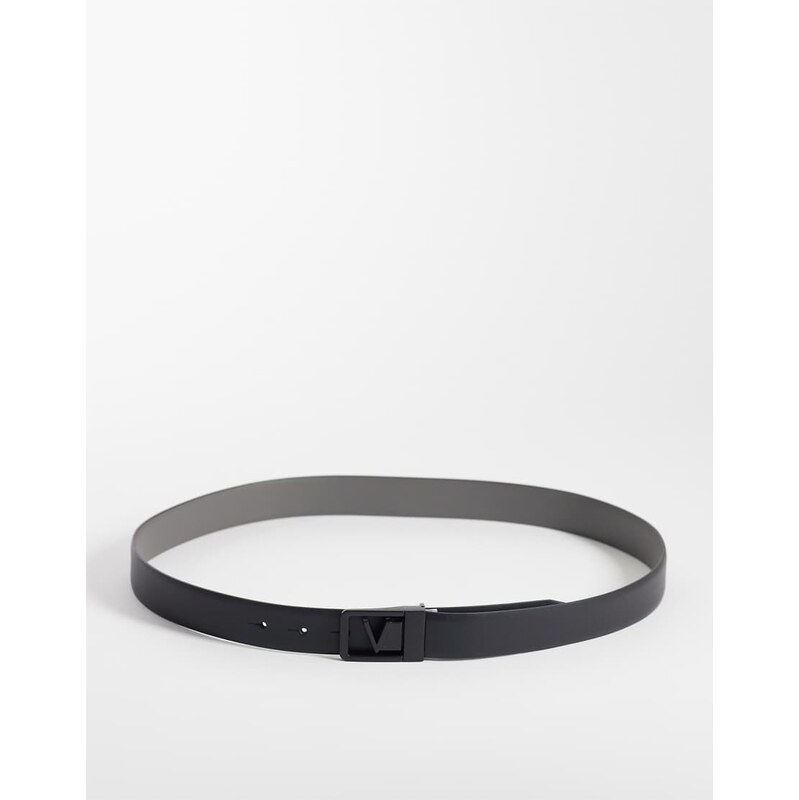 Valentino Mast belt with V buckle in black