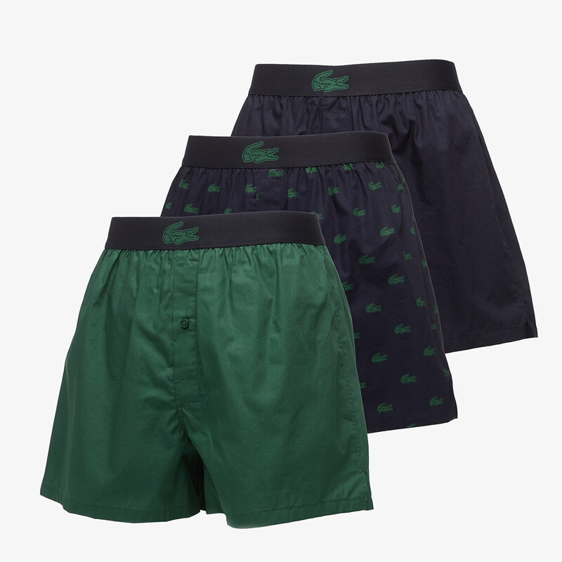 Boxerky LACOSTE Boxer Underwear Abysm/ Green-Abysm M 115041869