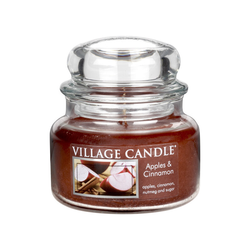 Village Candle Vonná svíčka ve skle Jablko a skořice (Apple Cinnamon) 269 g
