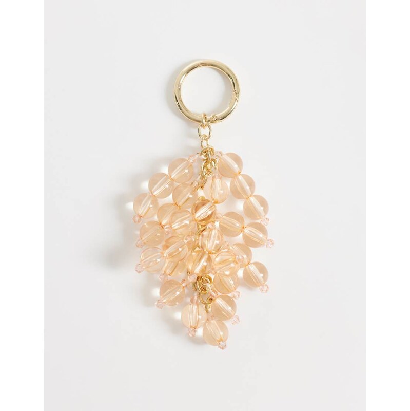 ASOS DESIGN grape bag charm in neutral-White 115043327