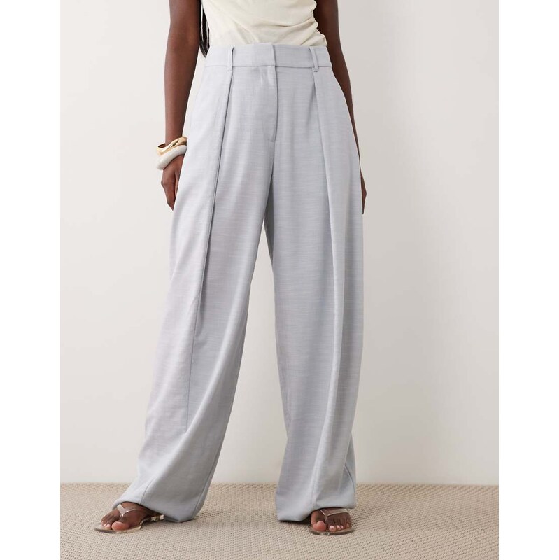 ASOS DESIGN tailored barrel trouser in light blue