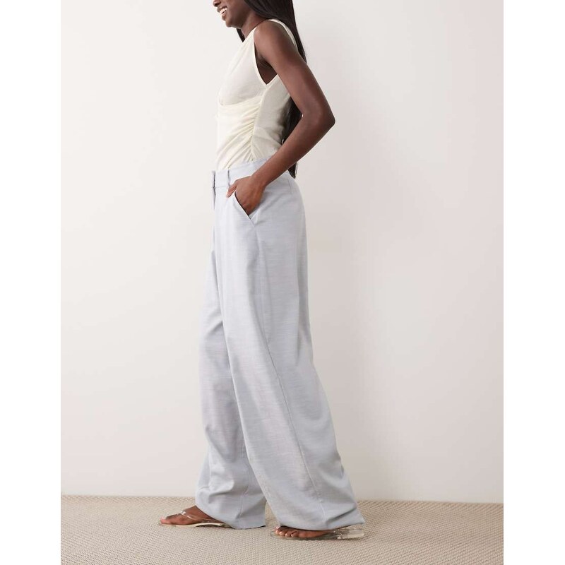 ASOS DESIGN tailored barrel trouser in light blue