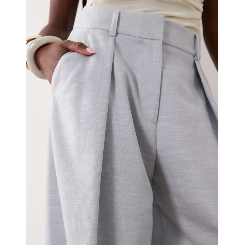 ASOS DESIGN tailored barrel trouser in light blue