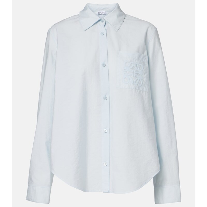 Loewe Paulas Ibiza Anagram cotton-blend poplin shirt