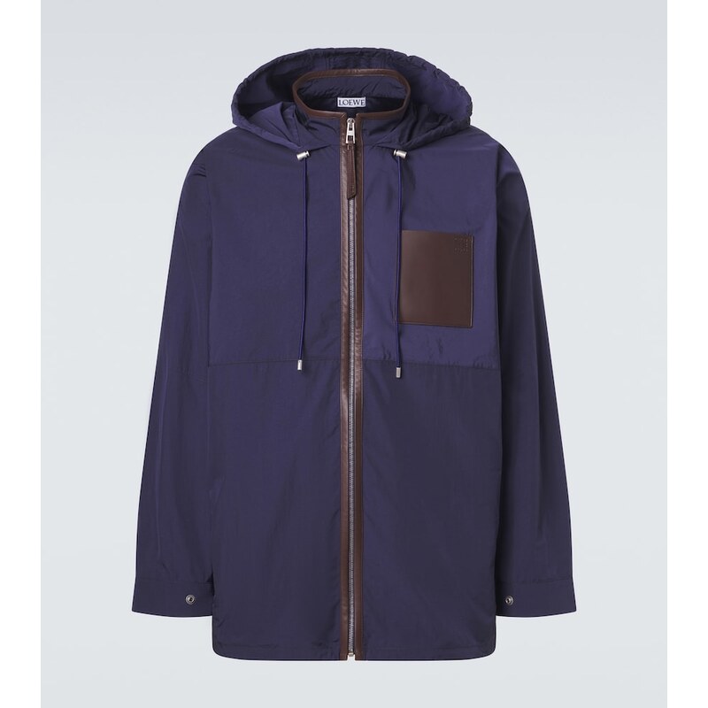 Loewe Paulas Ibiza leather-trimmed ripstop jacket