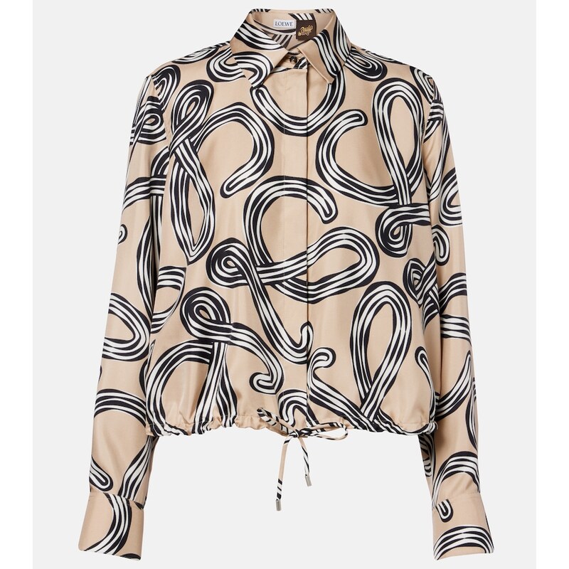 Loewe Paulas Ibiza Anagram silk shirt