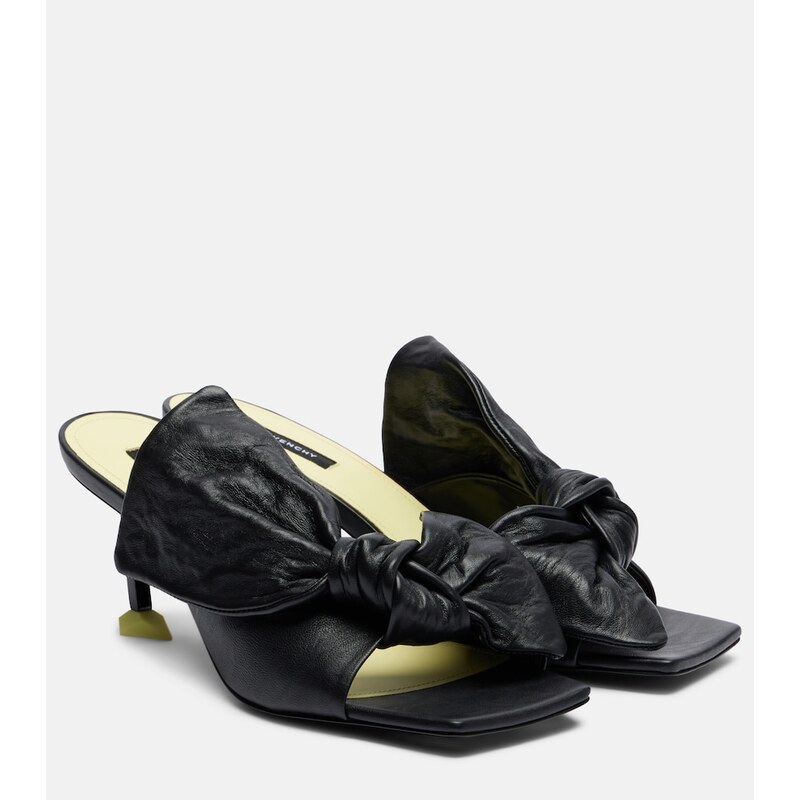 Givenchy Boudoir Bow leather mules