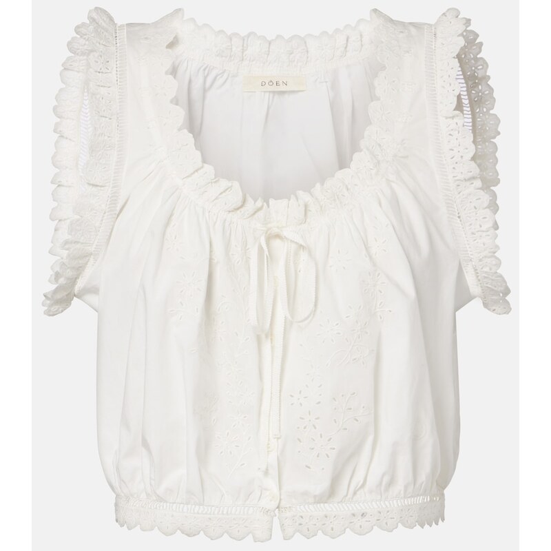 Dôen Traveler embroidered cotton top