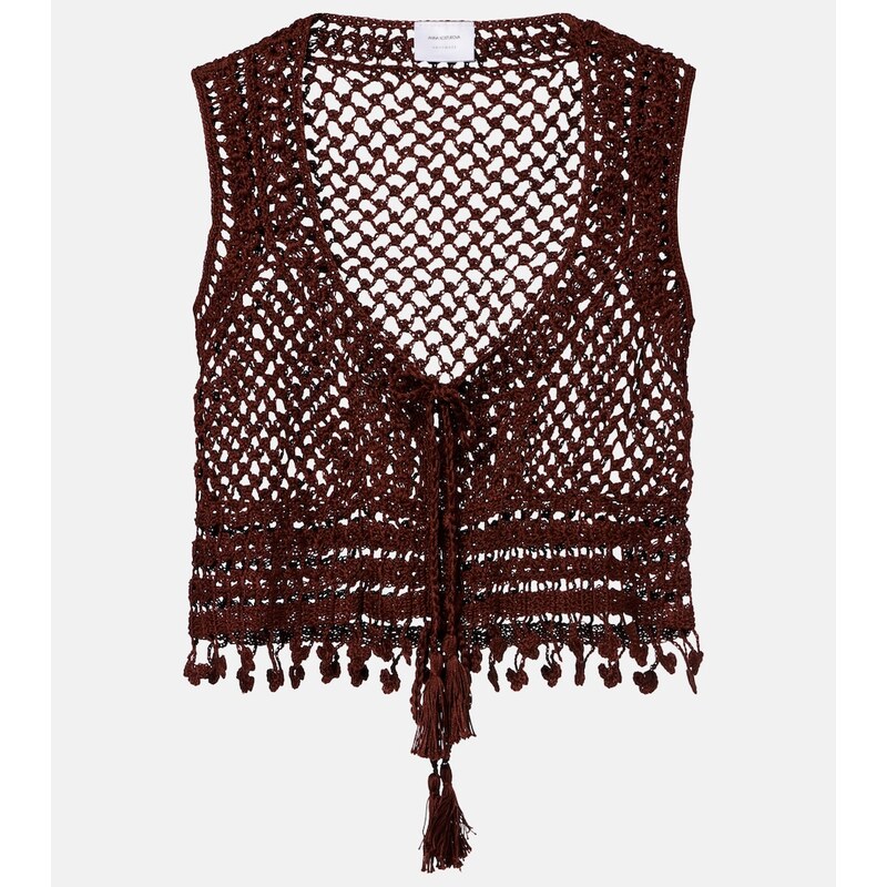 Anna Kosturova Marrakesh crochet cotton crop top