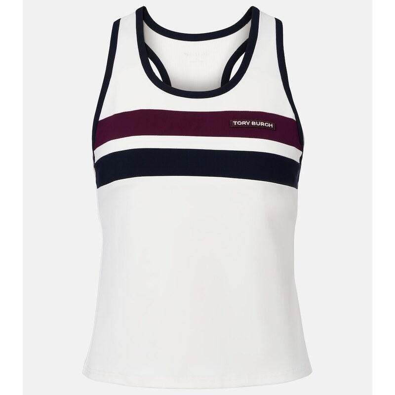 Tory Burch Striped jersey tank top