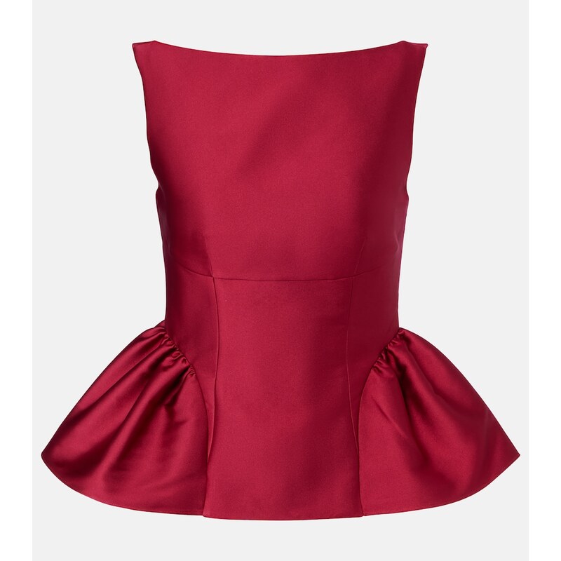 Roland Mouret Peplum taffeta top