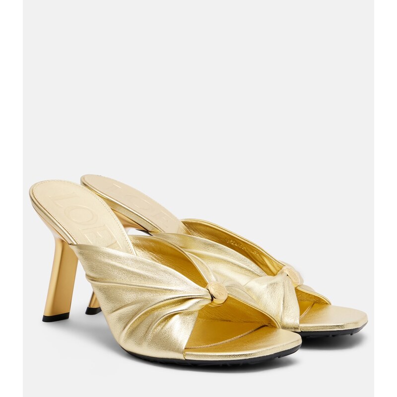 Loewe Paulas Ibiza Pebble Soft leather mules