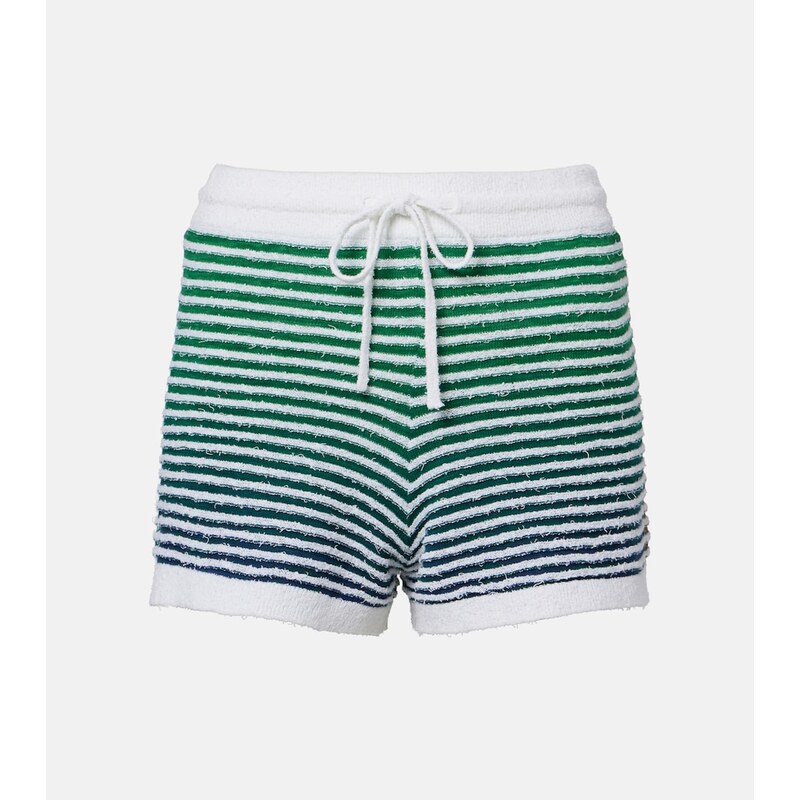 Loewe Paulas Ibiza striped cotton-blend shorts