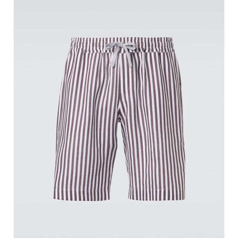 Fedeli Striped linen shorts