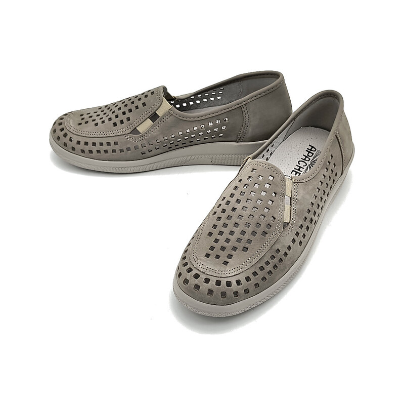 Dámské kožené mokasíny Apache 7402/994 taupe