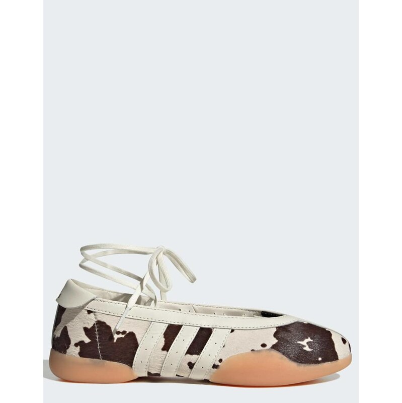 adidas Originals Taekwondo Mei ballet flats in cow print-Brown