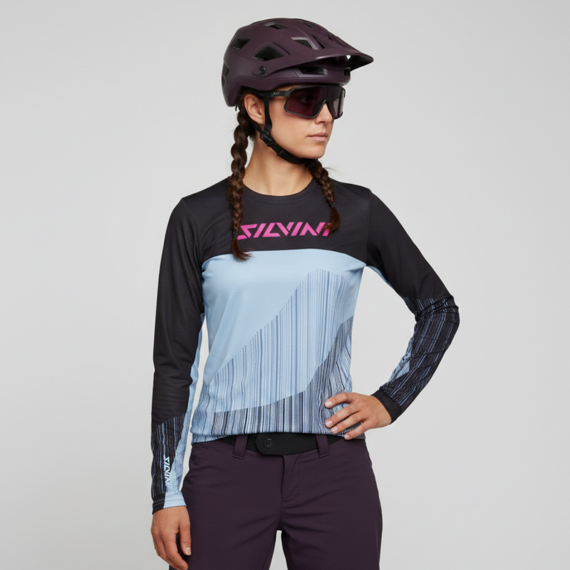 Dámský enduro dres Silvini Ella černá/modrá 115049081