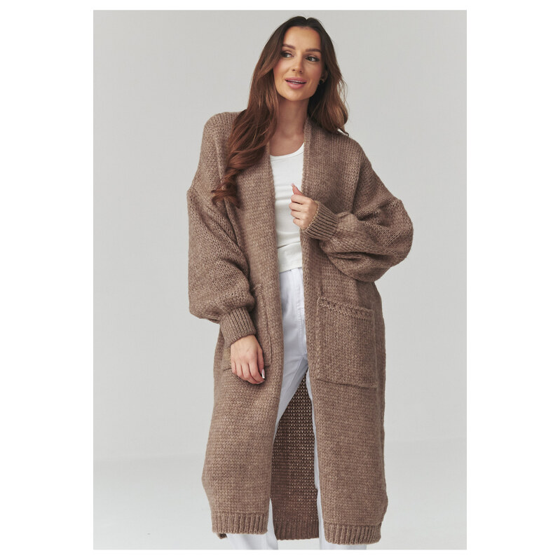 Svetr na zapínání model 226869 Makadamia
