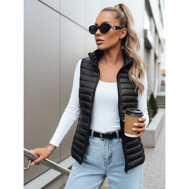 Dámská prošívaná vesta STANSY černá FashionStreet TY3102 115051233