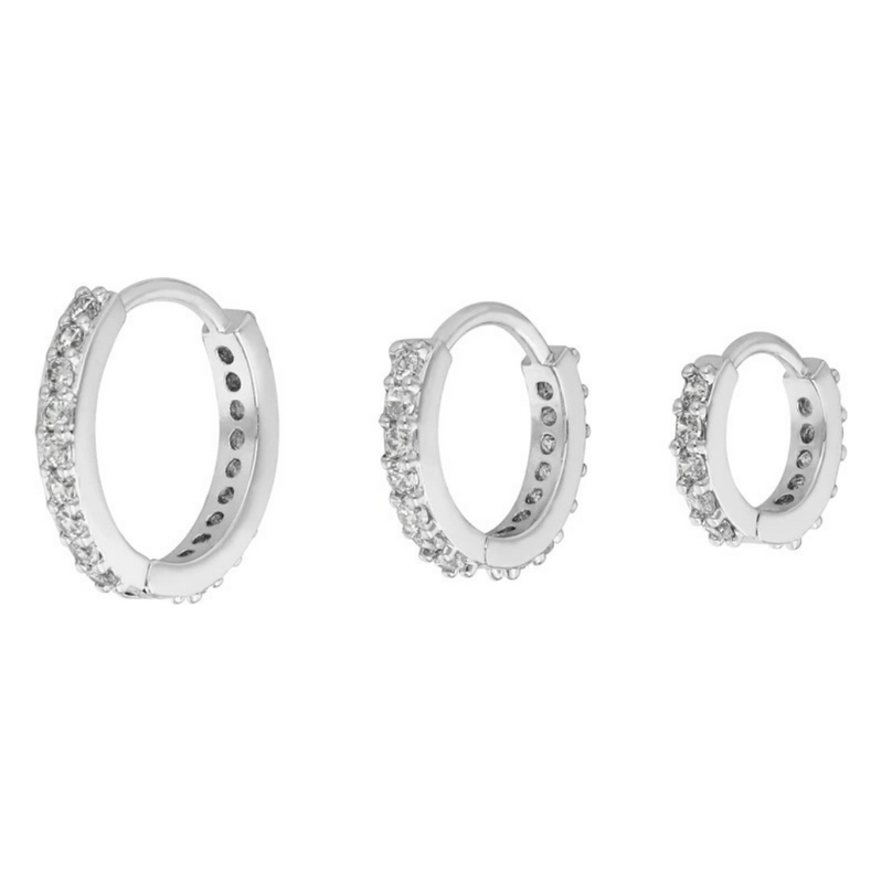 SYLVIENE Sada kroužků se Zirkony Silver 69310728