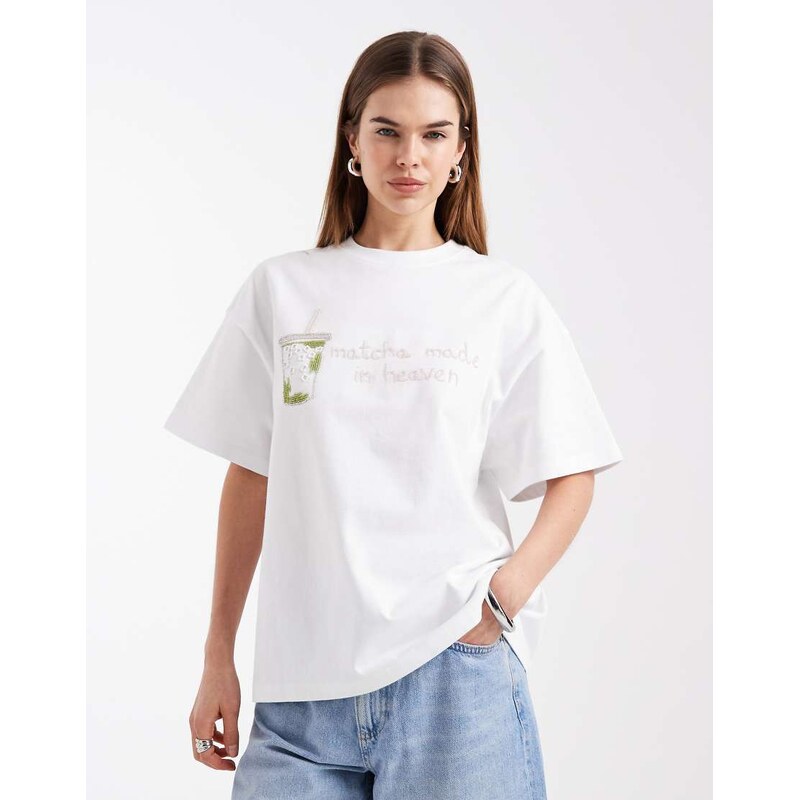 Six Stories embellished matcha made in heaven oversized boxy t-shirt 115051980